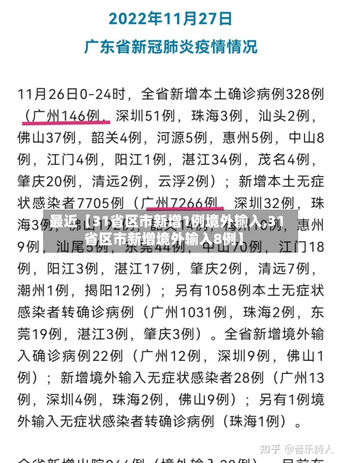 最近【31省区市新增1例境外输入,31省区市新增境外输入8例】-第2张图片