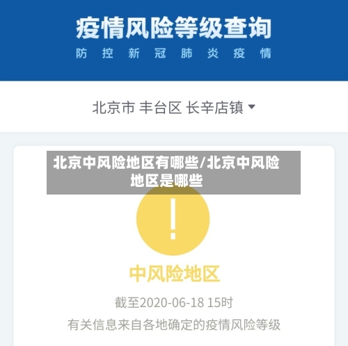 北京中风险地区有哪些/北京中风险地区是哪些