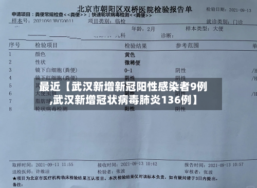 最近【武汉新增新冠阳性感染者9例,武汉新增冠状病毒肺炎136例】