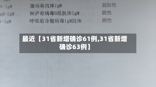 最近【31省新增确诊61例,31省新增确诊63例】