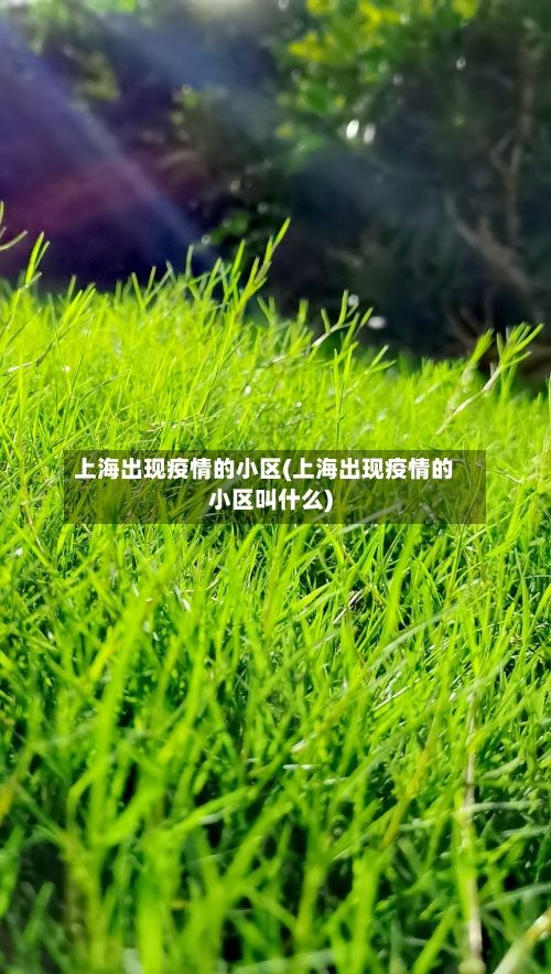 上海出现疫情的小区(上海出现疫情的小区叫什么)