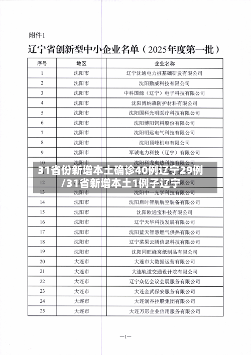 31省份新增本土确诊40例辽宁29例/31省新增本土1例子辽宁-第2张图片