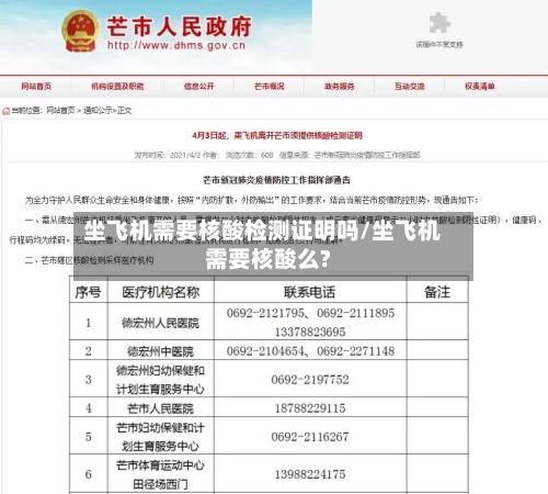 坐飞机需要核酸检测证明吗/坐飞机需要核酸么?