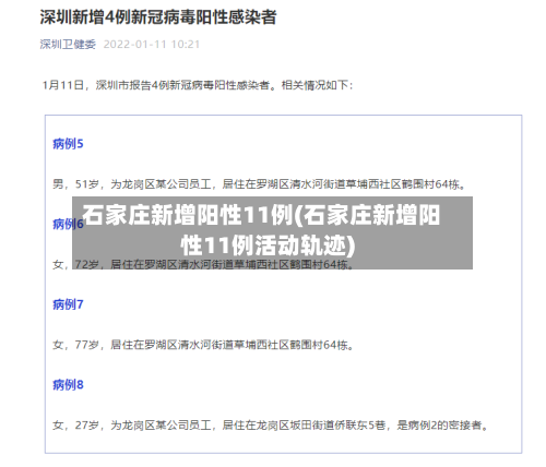石家庄新增阳性11例(石家庄新增阳性11例活动轨迹)-第2张图片