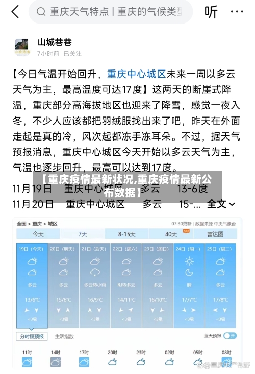 【重庆疫情最新状况,重庆疫情最新公布数据】