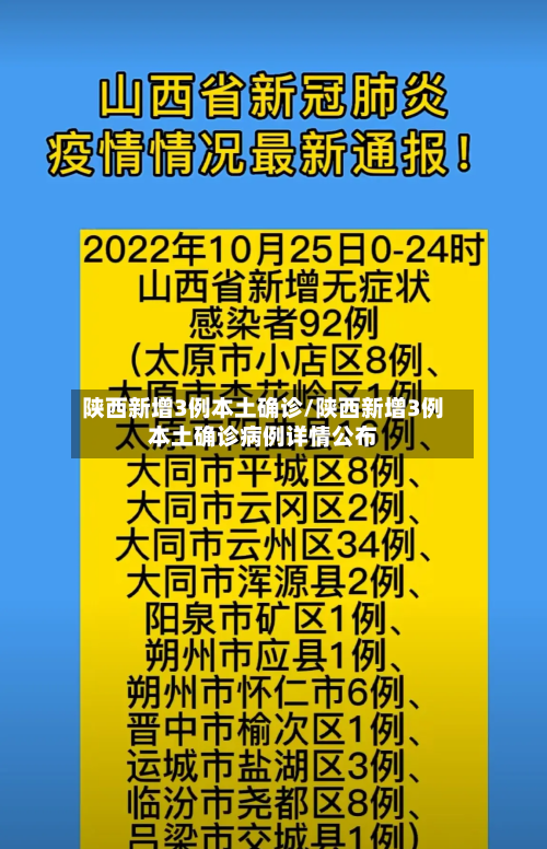 陕西新增3例本土确诊/陕西新增3例本土确诊病例详情公布-第2张图片
