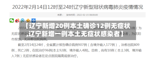 【辽宁新增20例本土确诊12例无症状,辽宁新增一例本土无症状感染者】-第2张图片