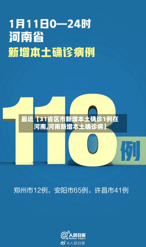 最近【31省区市新增本土确诊1例在河南,河南新增本土确诊病】