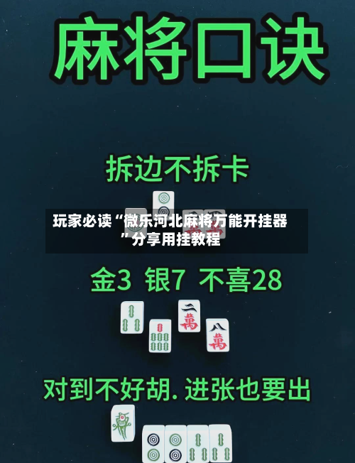 玩家必读“微乐河北麻将万能开挂器”分享用挂教程-第2张图片