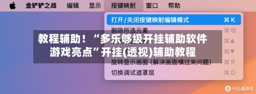 教程辅助！“多乐够级开挂辅助软件游戏亮点”开挂(透视)辅助教程-第2张图片