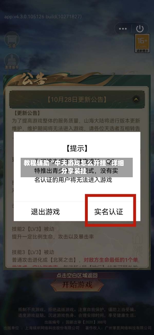 教程辅助“中天游戏怎么开挂”详细分享装挂