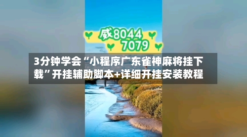 3分钟学会“小程序广东雀神麻将挂下载”开挂辅助脚本+详细开挂安装教程-第3张图片